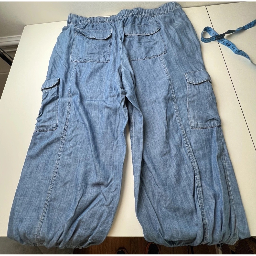 Lane Bryant Plus 22 High Rise Pull On Cargo Crop Jean Jogger - Picture 2 of 16